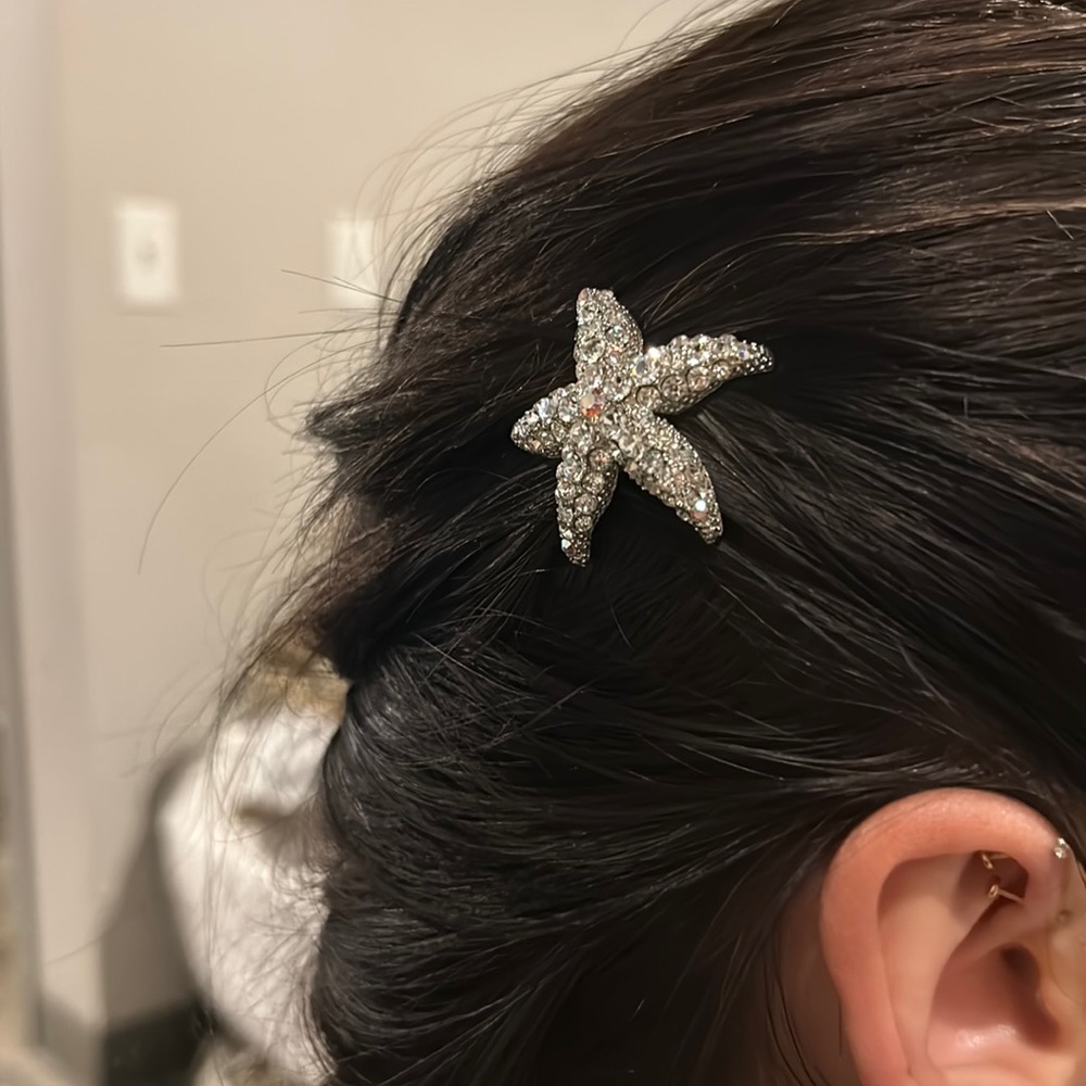 Swarovski Crystal Starfish Clip